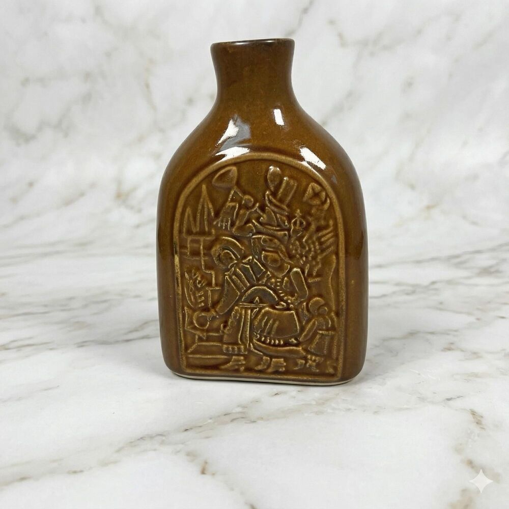 Vintage Polish Stoneware FNK Bochnia Relief Pottery Mid Century Folk Art Ceramic